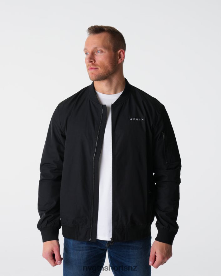 NVGTN Men Bomber Jacket 8204ZJ782 Black Tops