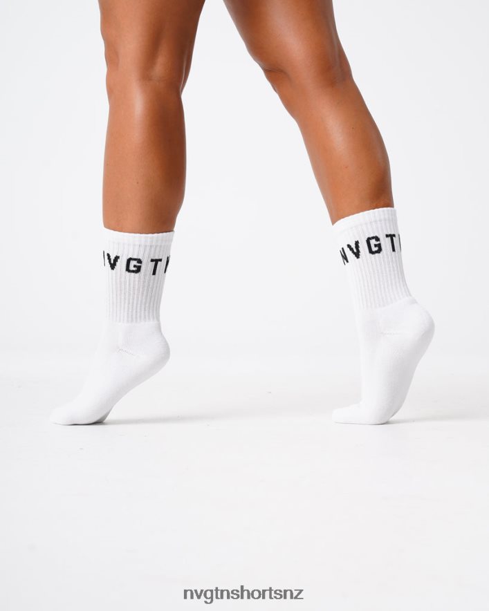 NVGTN Women Crew Socks 8204ZJ714 White Fitness