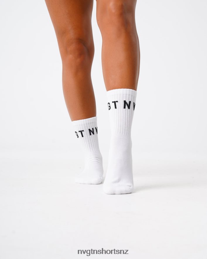 NVGTN Women Crew Socks 8204ZJ714 White Fitness