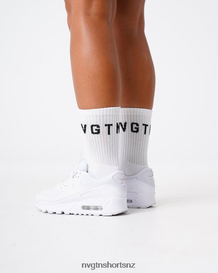 NVGTN Women Crew Socks 8204ZJ714 White Fitness