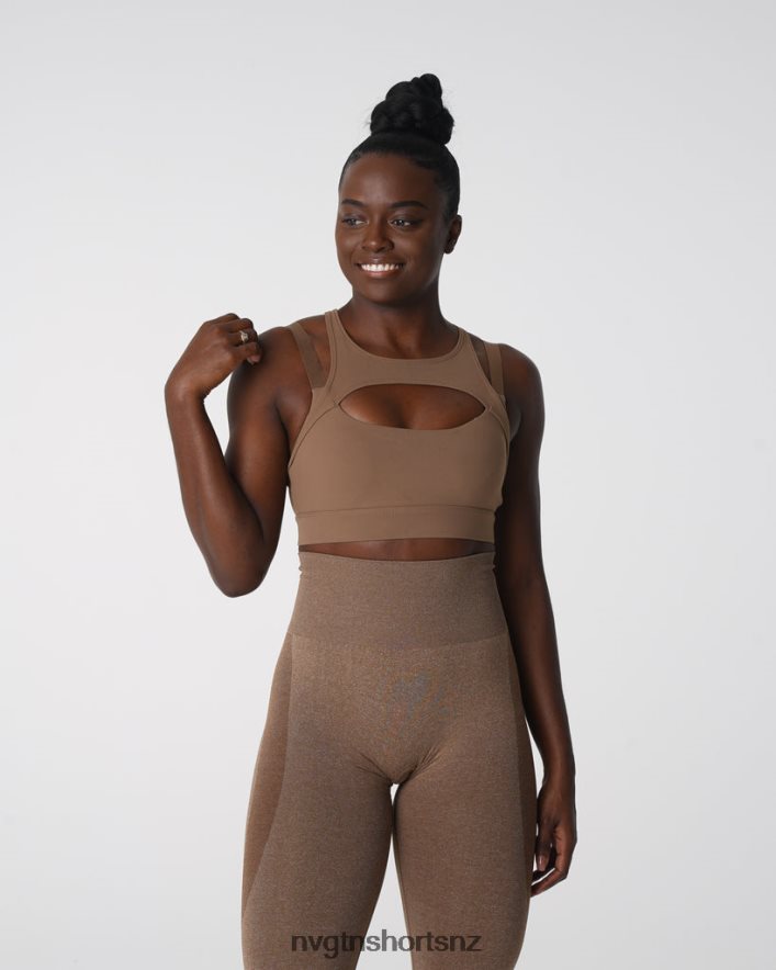 NVGTN Women Apex Bra 8204ZJ152 Mocha Fitness