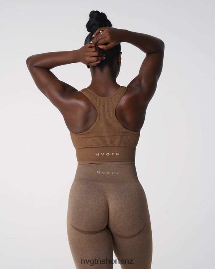 NVGTN Women Cinched Seamless Bra 8204ZJ156 Mocha Fitness