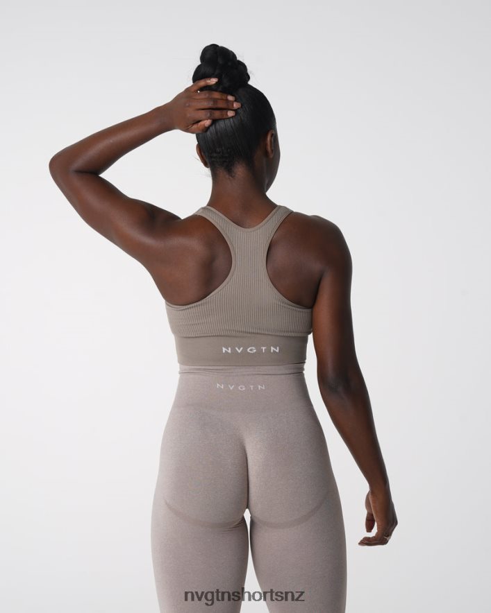 NVGTN Women Cinched Seamless Bra 8204ZJ157 Taupe Fitness