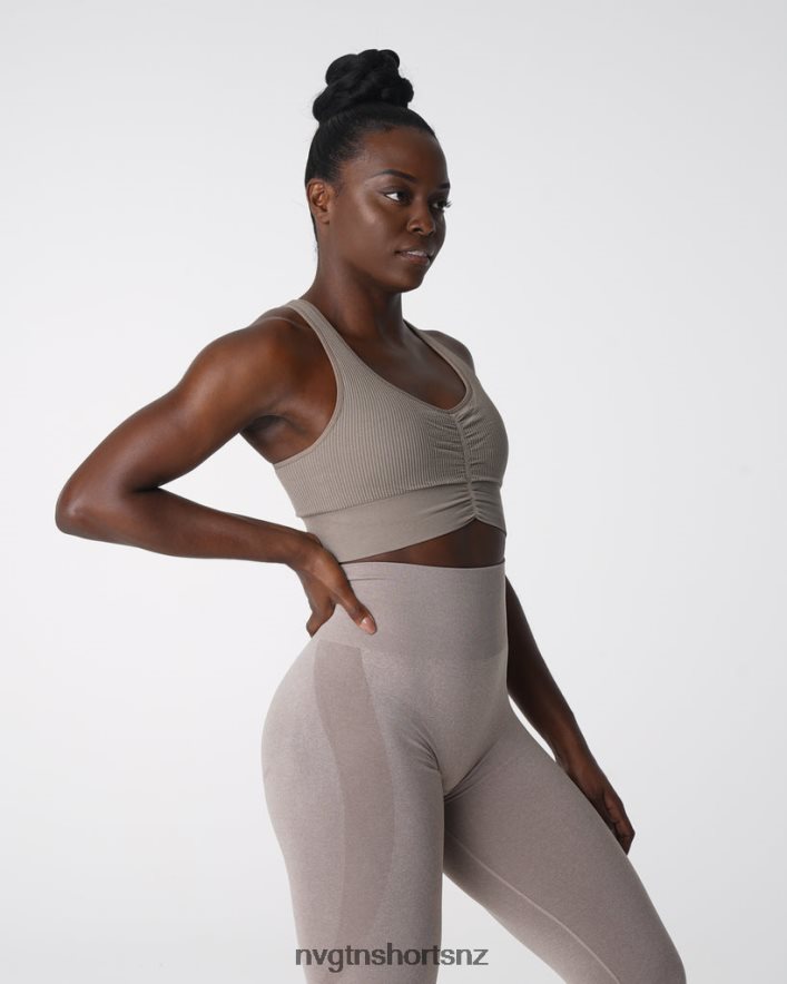 NVGTN Women Cinched Seamless Bra 8204ZJ157 Taupe Fitness