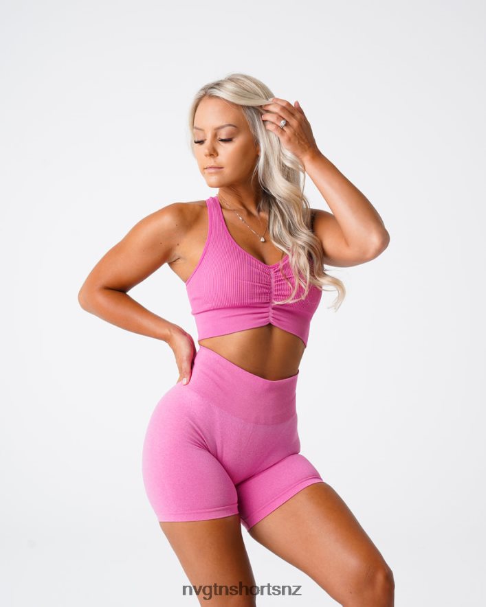 NVGTN Women Cinched Seamless Bra 8204ZJ207 Bubble Gum Pink Fitness