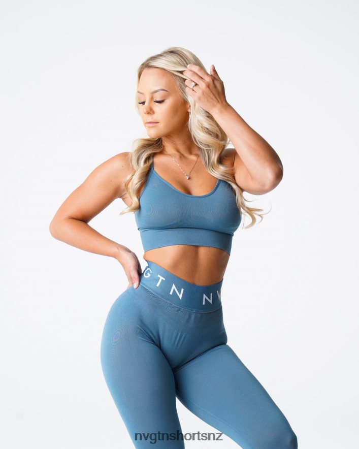 NVGTN Women Flourish Seamless Bra 8204ZJ165 Stone Blue Fitness