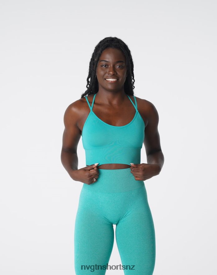 NVGTN Women Flourish Seamless Bra 8204ZJ169 Turquoise Fitness