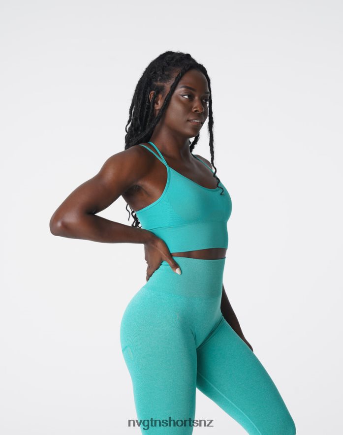 NVGTN Women Flourish Seamless Bra 8204ZJ169 Turquoise Fitness