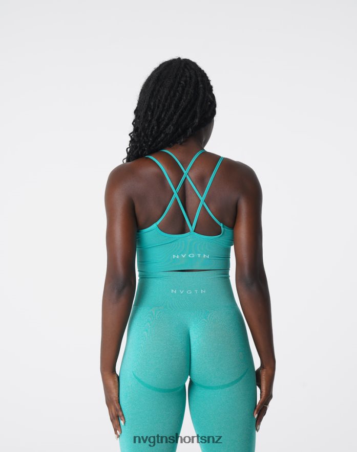 NVGTN Women Flourish Seamless Bra 8204ZJ169 Turquoise Fitness