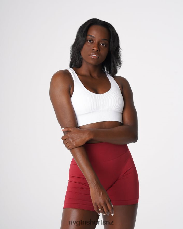 NVGTN Women Galaxy Ribbed Seamless Bra 8204ZJ159 White Fitness
