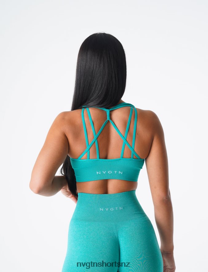 NVGTN Women Galaxy Ribbed Seamless Bra 8204ZJ166 Turquoise Fitness
