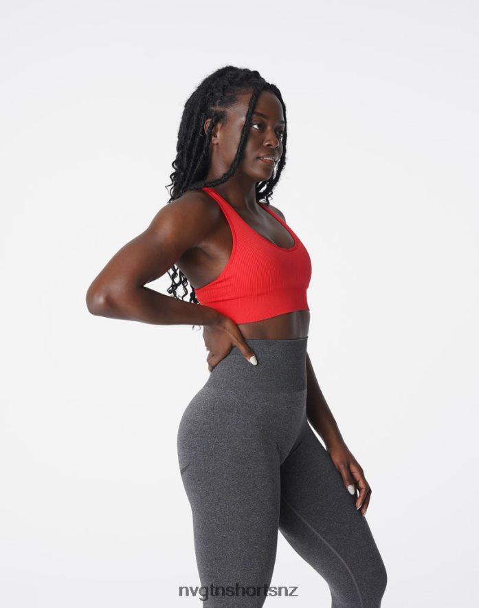 NVGTN Women Galaxy Ribbed Seamless Bra 8204ZJ167 Scarlet Fitness