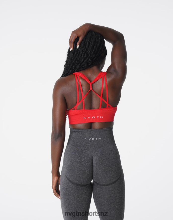 NVGTN Women Galaxy Ribbed Seamless Bra 8204ZJ167 Scarlet Fitness