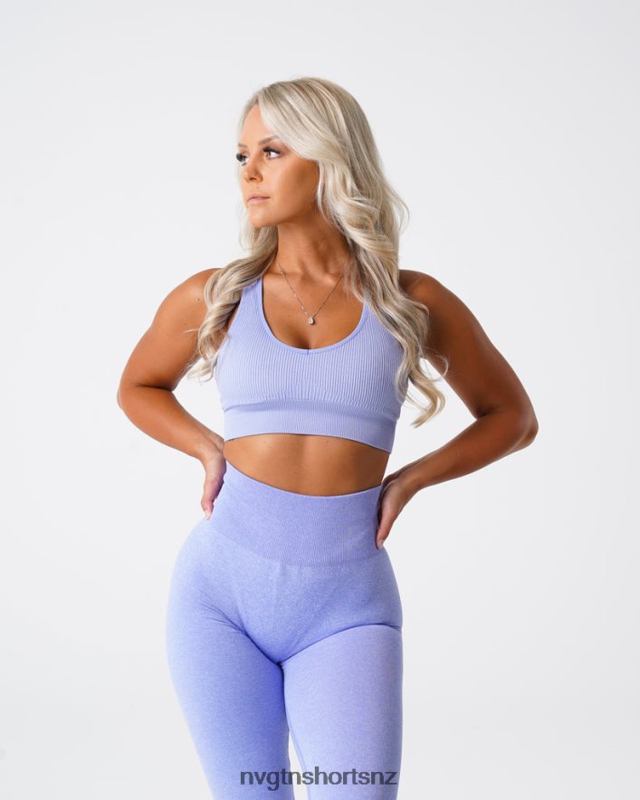 NVGTN Women Galaxy Ribbed Seamless Bra 8204ZJ61 Periwinkle Fitness