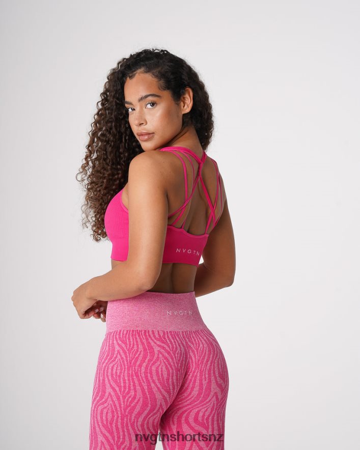 NVGTN Women Galaxy Ribbed Seamless Bra 8204ZJ64 Fuchsia Fitness