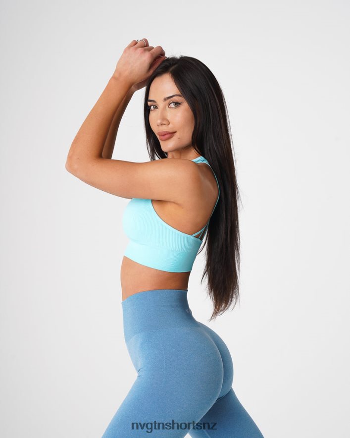 NVGTN Women Galaxy Ribbed Seamless Bra 8204ZJ67 Aqua Fitness