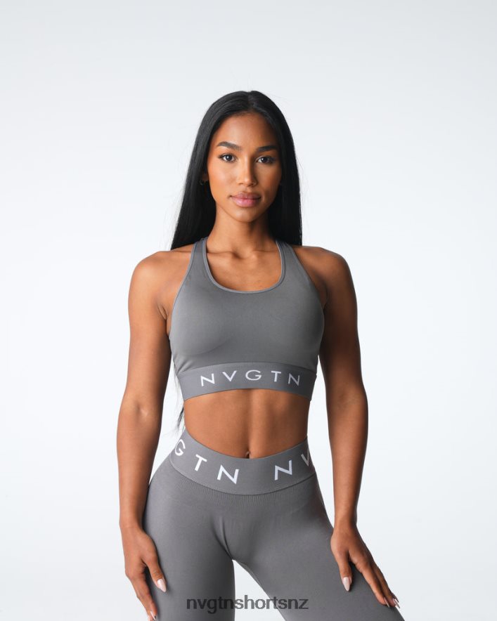NVGTN Women Legacy Sport Seamless Bra 8204ZJ22 Charcoal Fitness