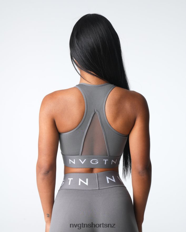 NVGTN Women Legacy Sport Seamless Bra 8204ZJ22 Charcoal Fitness