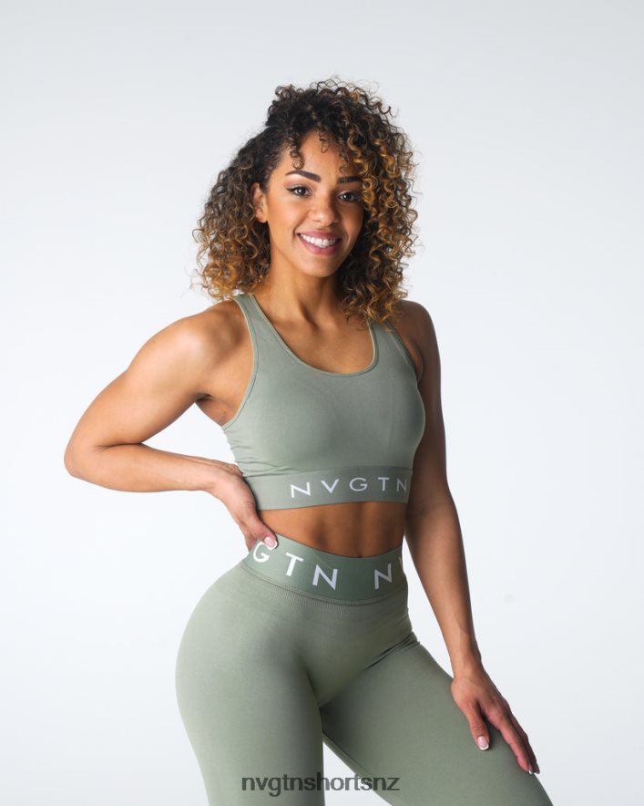 NVGTN Women Legacy Sport Seamless Bra 8204ZJ31 Sage Green Fitness