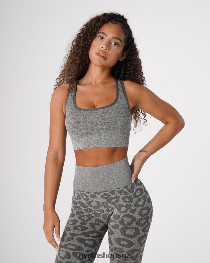 NVGTN Women Leopard Eclipse Seamless Bra 8204ZJ219 Khaki Green Fitness