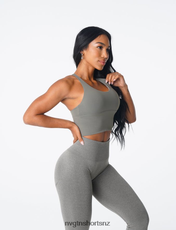 NVGTN Women Matrix Bra Top 8204ZJ83 Khaki Green Fitness