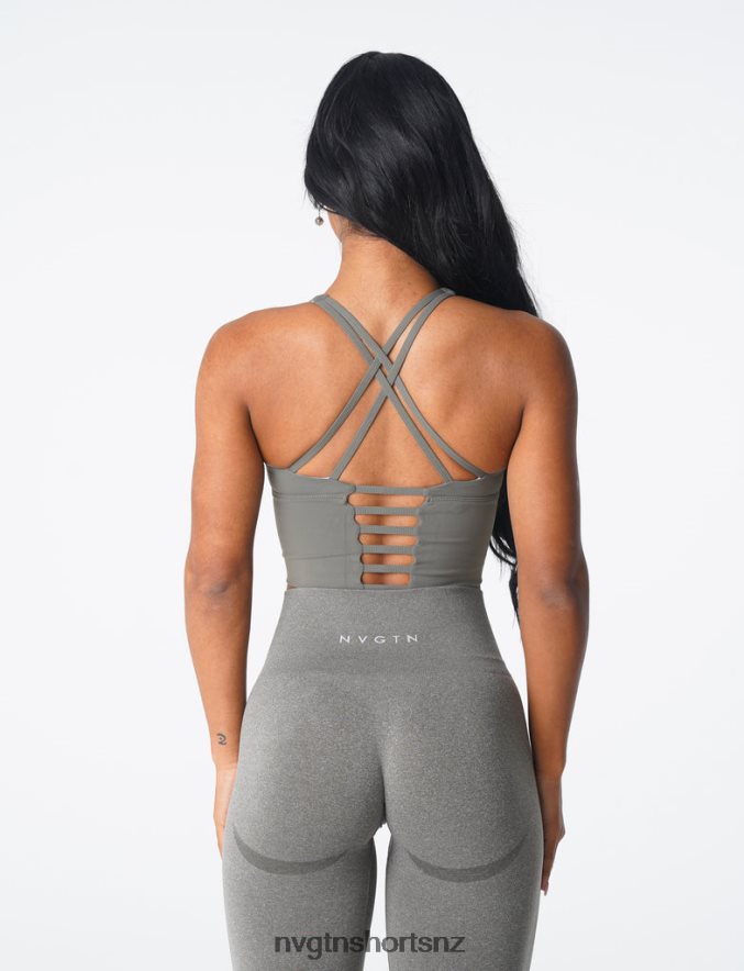 NVGTN Women Matrix Bra Top 8204ZJ83 Khaki Green Fitness