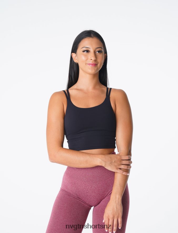 NVGTN Women Poise Bra Top 8204ZJ105 Black Fitness
