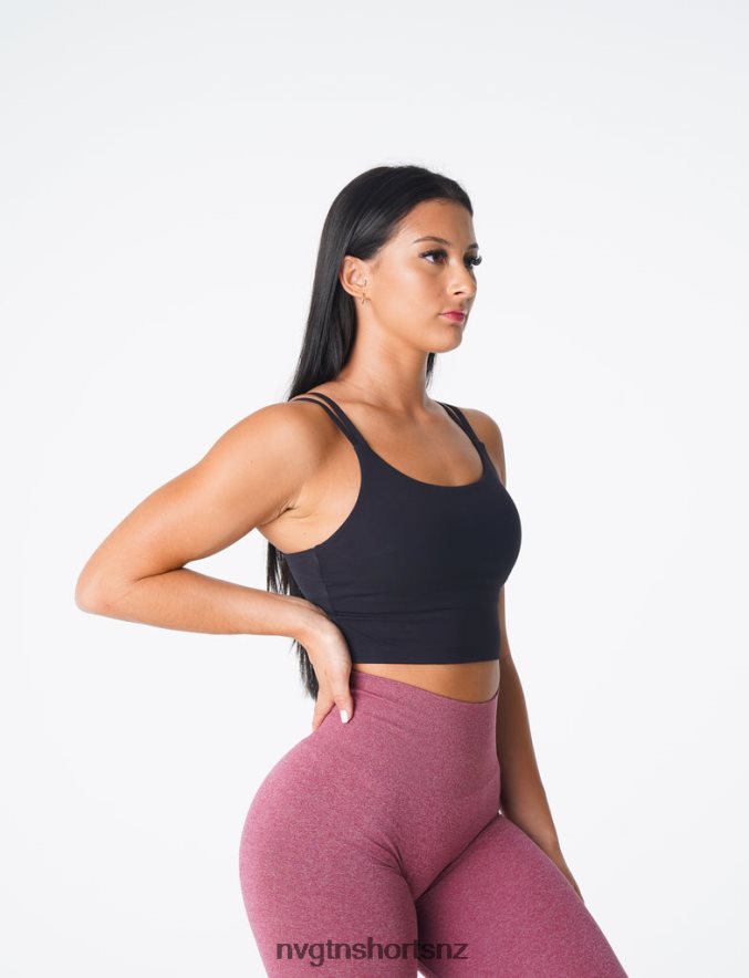 NVGTN Women Poise Bra Top 8204ZJ105 Black Fitness