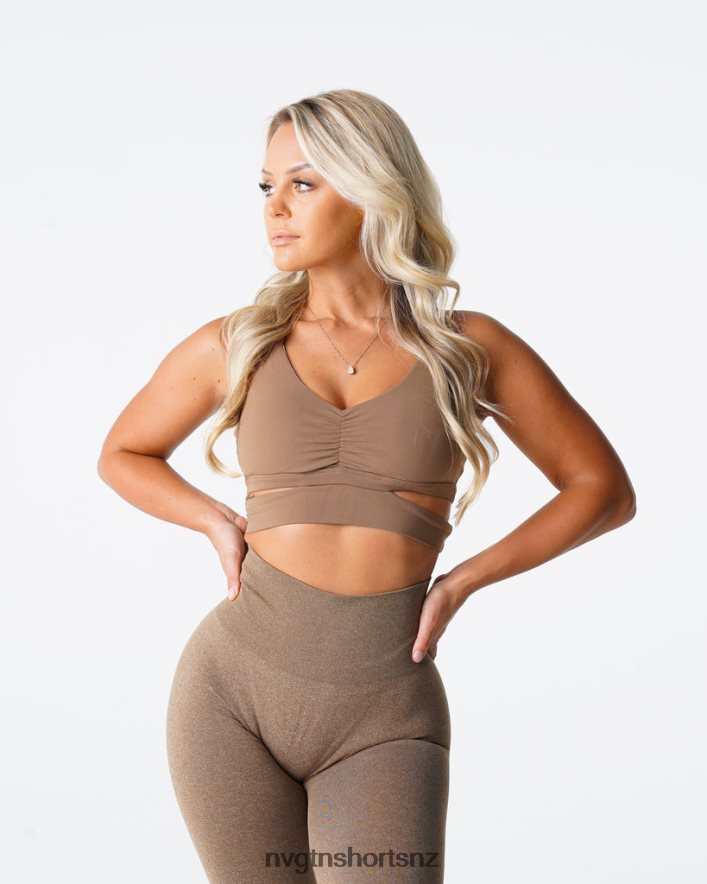 NVGTN Women Revolve Bra 8204ZJ100 Mocha Fitness