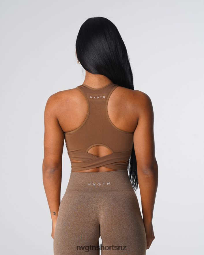 NVGTN Women Sculpt Seamless Bra Top 8204ZJ139 Mocha Fitness