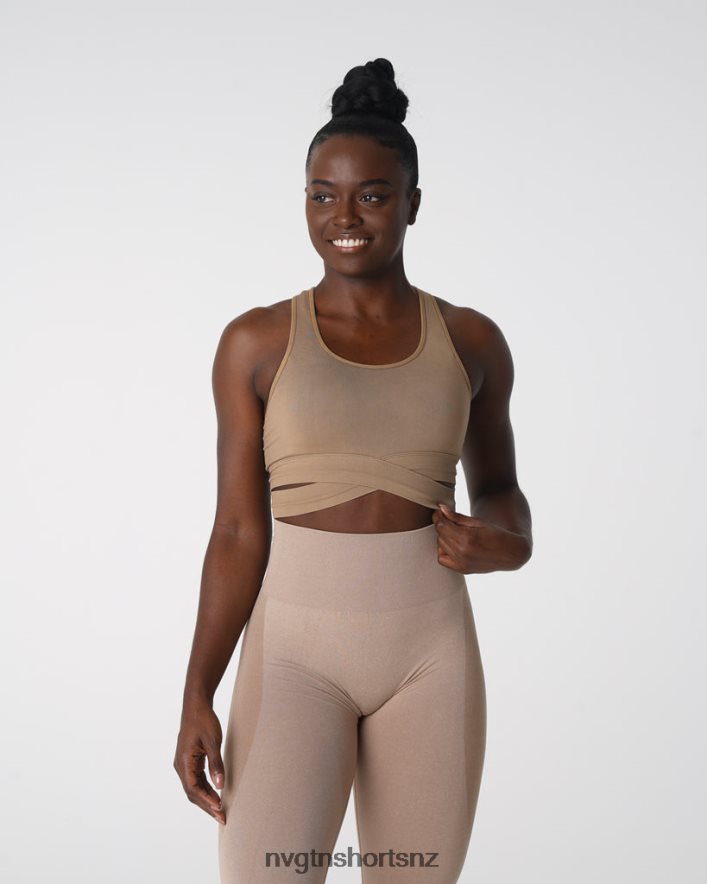 NVGTN Women Sculpt Seamless Bra Top 8204ZJ145 Beige Fitness