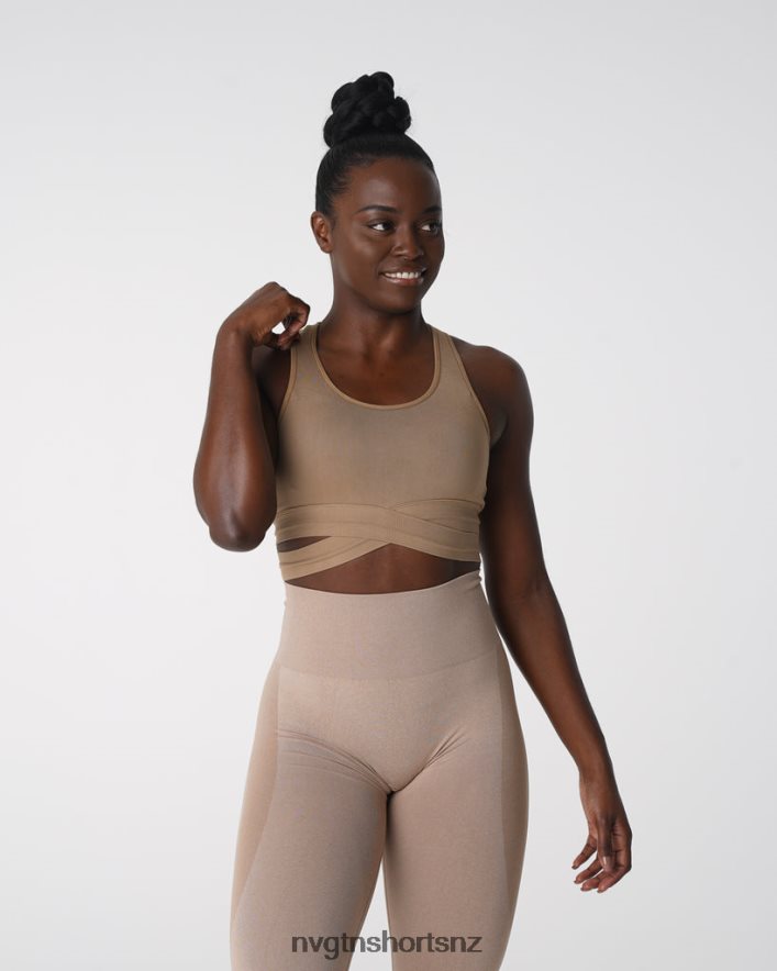 NVGTN Women Sculpt Seamless Bra Top 8204ZJ145 Beige Fitness