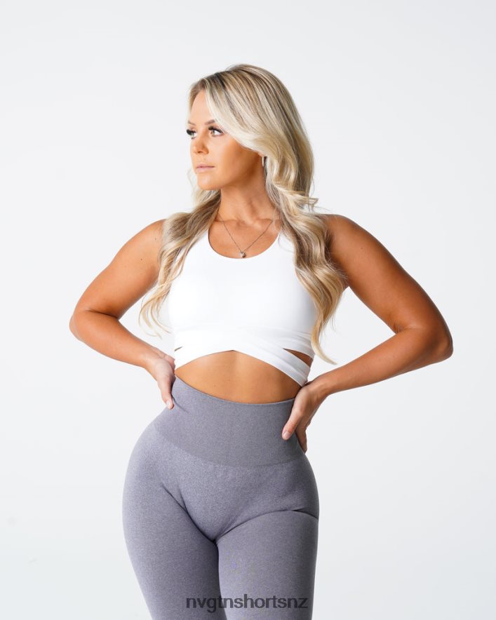 NVGTN Women Sculpt Seamless Bra Top 8204ZJ201 White Fitness
