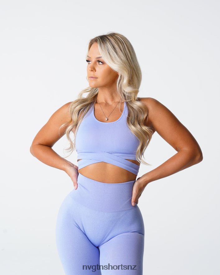 NVGTN Women Sculpt Seamless Bra Top 8204ZJ203 Periwinkle Fitness