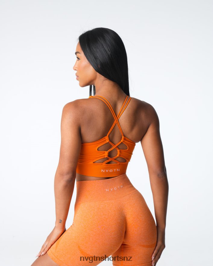 NVGTN Women Thrive Seamless Bra 8204ZJ8 Burnt Orange Fitness