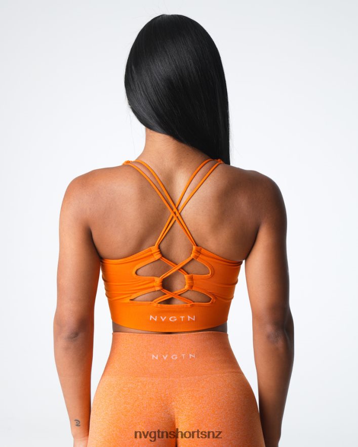 NVGTN Women Thrive Seamless Bra 8204ZJ8 Burnt Orange Fitness