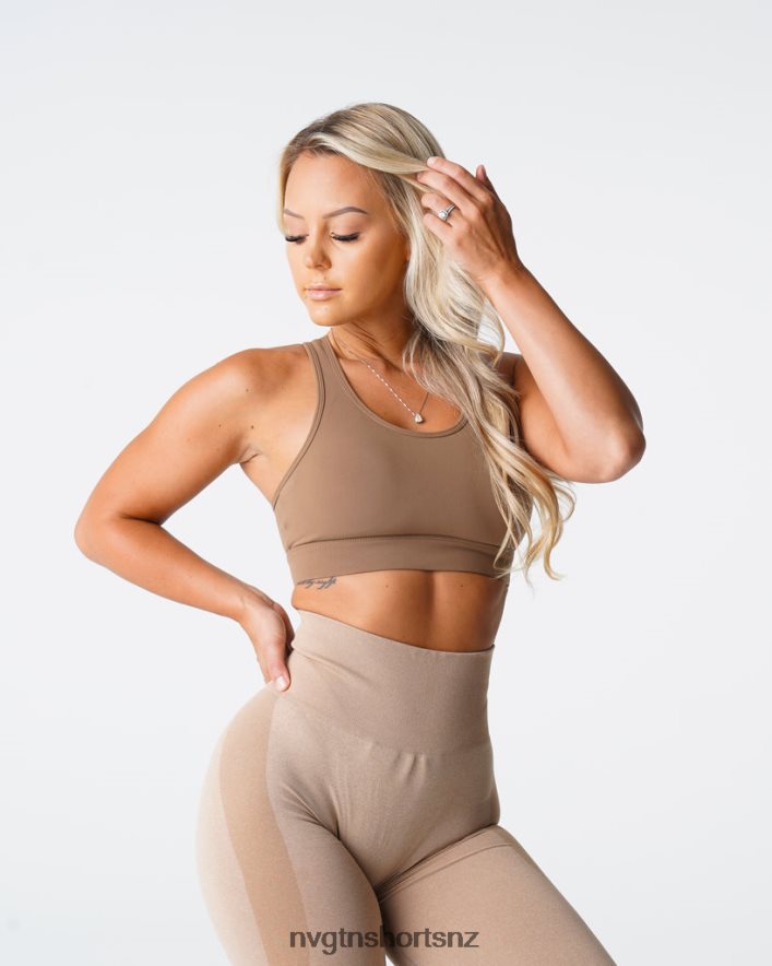 NVGTN Women Trio Bra 8204ZJ189 Mocha Fitness