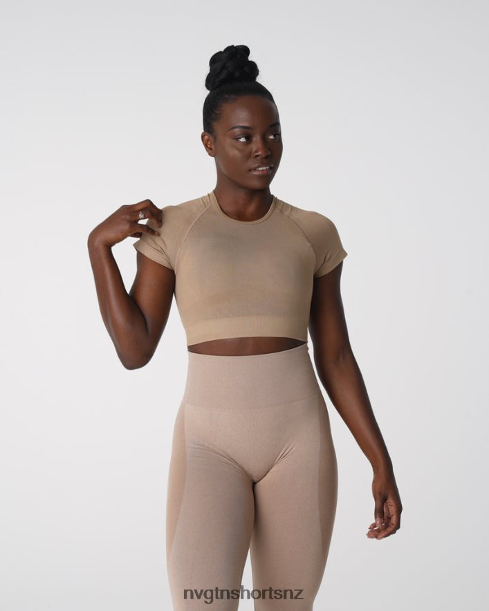 NVGTN Women Vortex Seamless Bra Top 8204ZJ149 Beige Fitness
