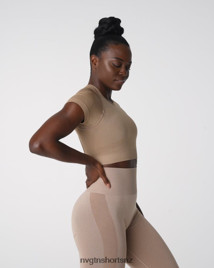 NVGTN Women Vortex Seamless Bra Top 8204ZJ149 Beige Fitness