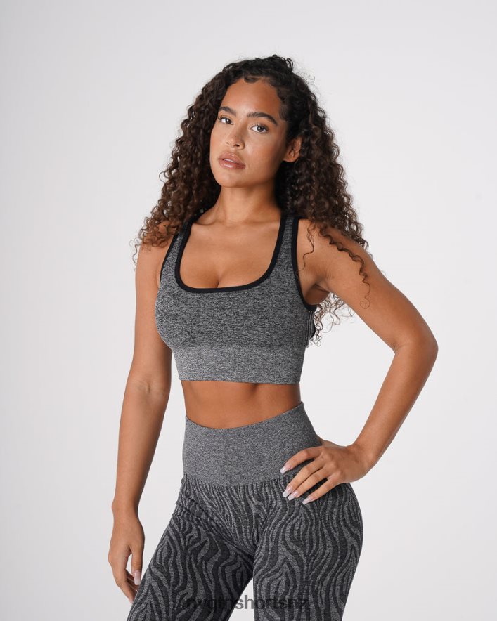 NVGTN Women Zebra Eclipse Seamless Bra 8204ZJ214 Black Speckled Fitness