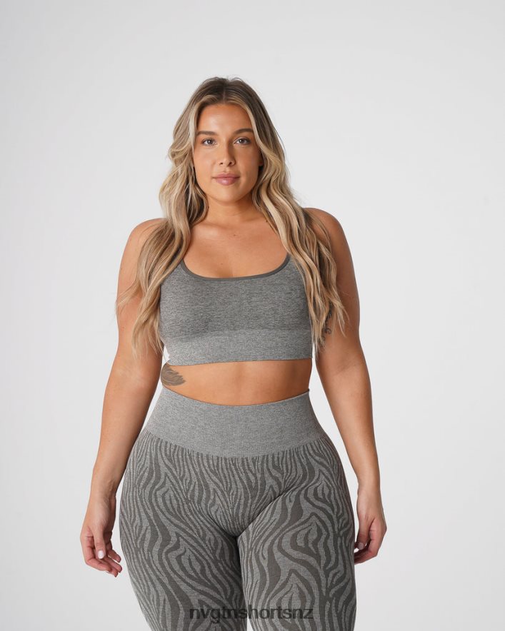 NVGTN Women Zebra Eclipse Seamless Bra 8204ZJ220 Khaki Green Fitness