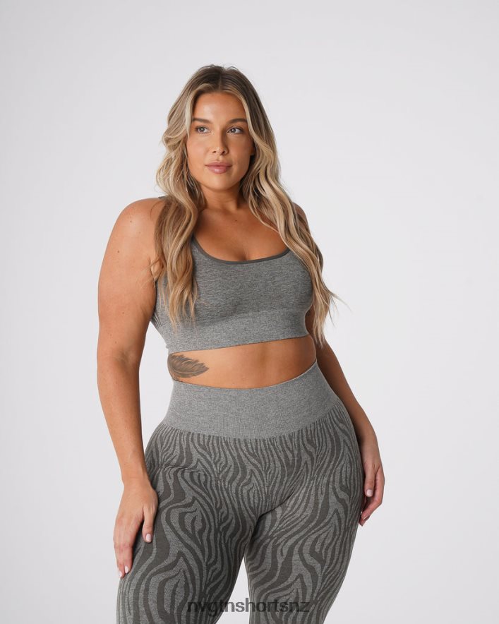 NVGTN Women Zebra Eclipse Seamless Bra 8204ZJ220 Khaki Green Fitness