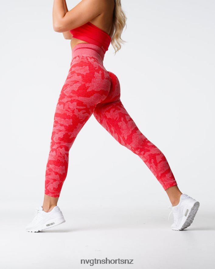 NVGTN Women Camo Seamless Leggings 8204ZJ549 Candy Apple Fitness