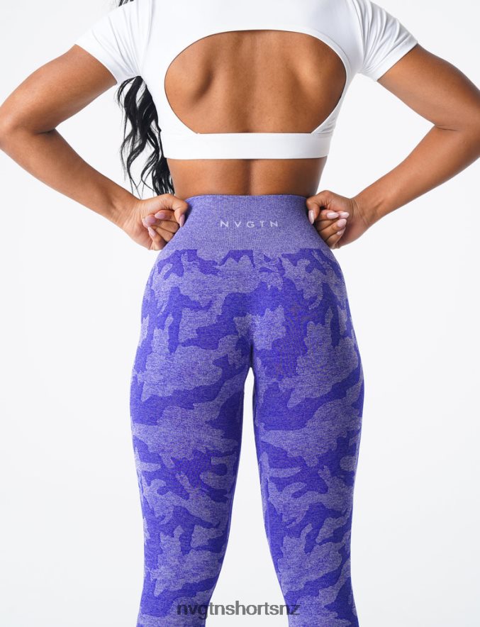 NVGTN Women Camo Seamless Leggings 8204ZJ667 Electric Blue Fitness