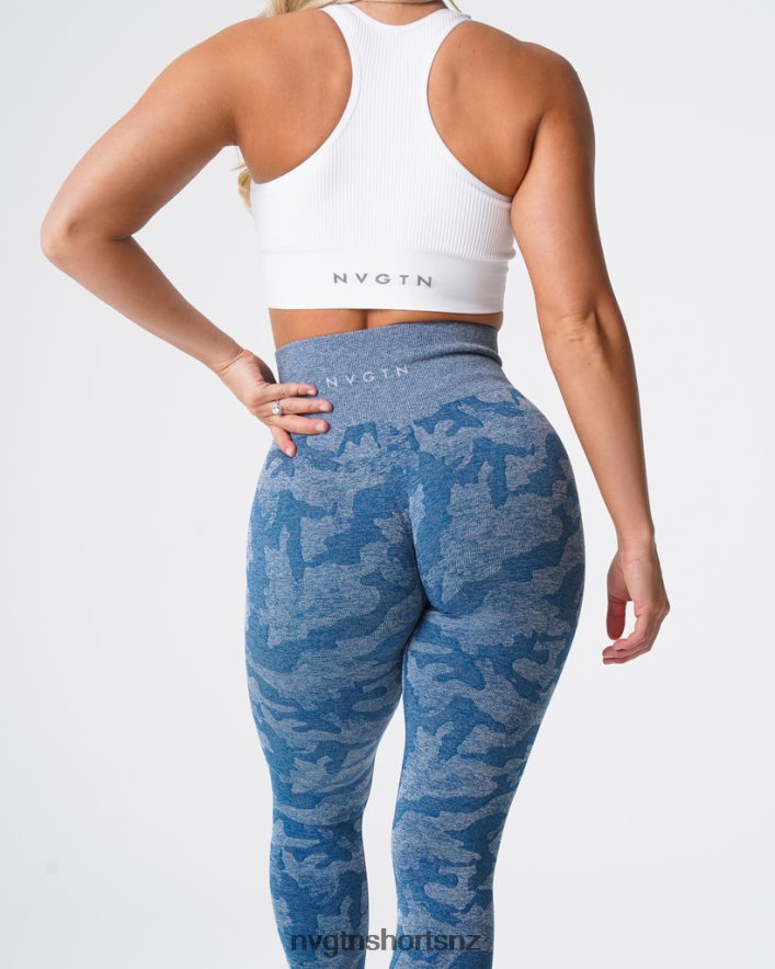 NVGTN Women Camo Seamless Leggings 8204ZJ674 Slate Blue Fitness