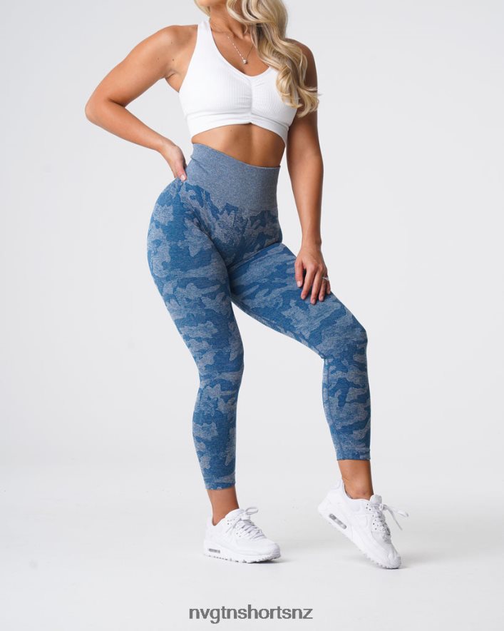 NVGTN Women Camo Seamless Leggings 8204ZJ674 Slate Blue Fitness