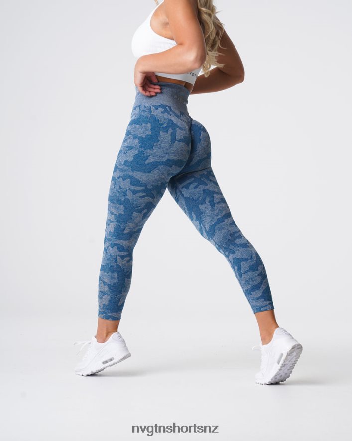 NVGTN Women Camo Seamless Leggings 8204ZJ674 Slate Blue Fitness