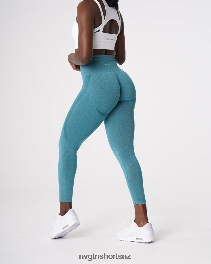 NVGTN Women Contour Seamless Leggings 8204ZJ534 Teal Fitness