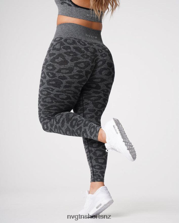 NVGTN Women Leopard Seamless Leggings 8204ZJ676 Black Speckled Fitness