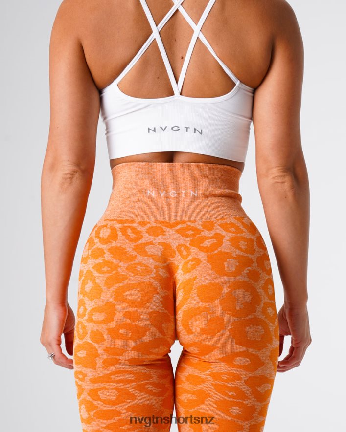 NVGTN Women Leopard Seamless Leggings 8204ZJ682 Burnt Orange Fitness